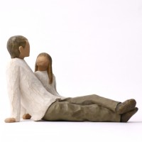 ウィローツリー彫像 【Father & Daughter】 - 父と娘